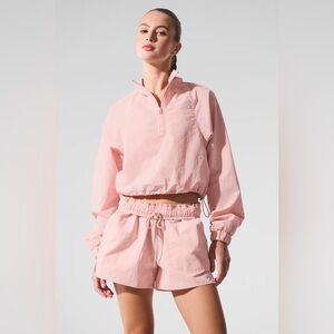 Alo Cropped 1/4 Zip Alumni Pullover